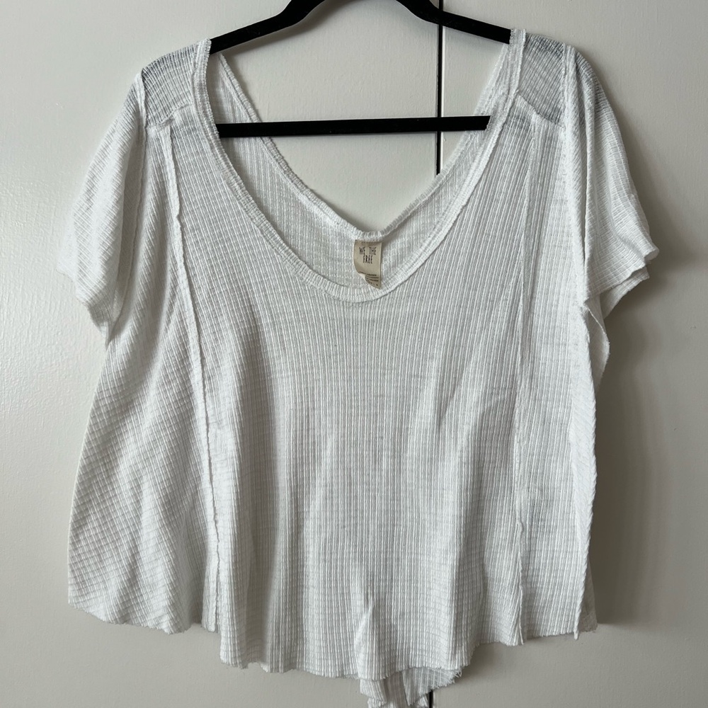 We The Free oversized V-neck shirt